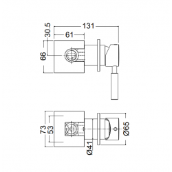 Εκτροπέας Εντοιχισμού 1 Εξόδου La Torre New Tech 12051SP-221 Μπρονζέ